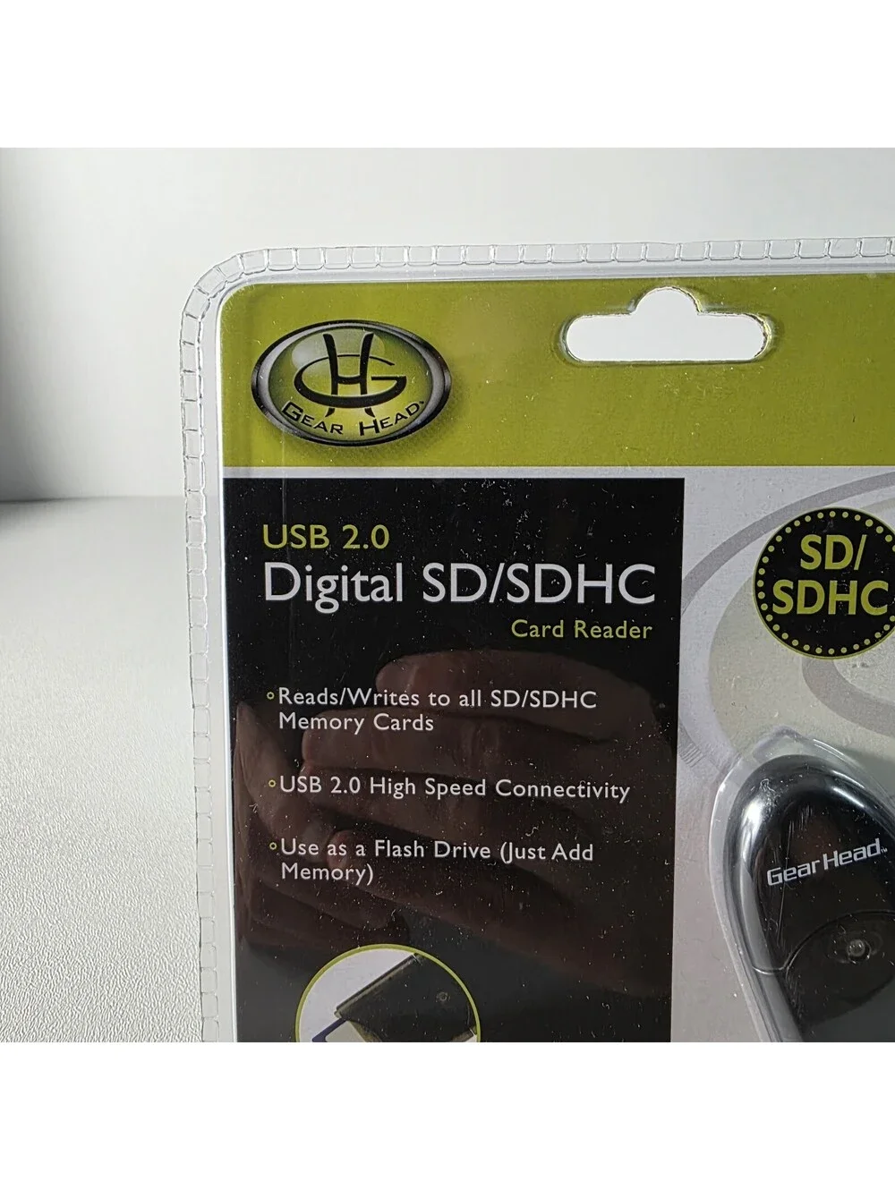 GearHead USB Digital SD/SDHC Card Reader - 480Mbps CR3800SDBLK - NEW